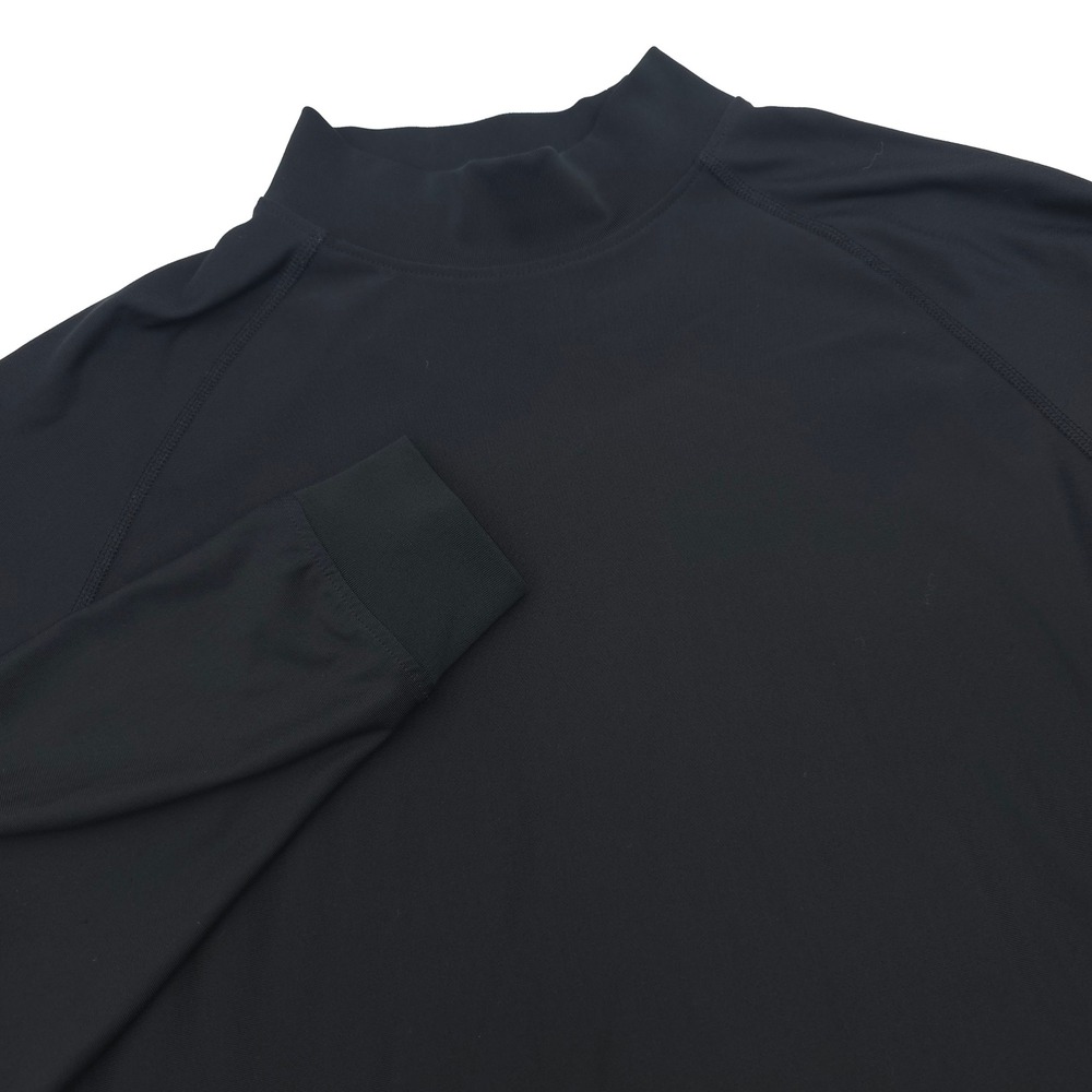 FootJoy FJ Mens Large Long Sleeve Mock Neck Golf Base Layer Shirt Black Stretch